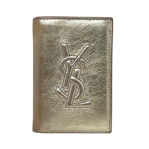 YSL Golden Bifold Wallet - Picture 1 of 13